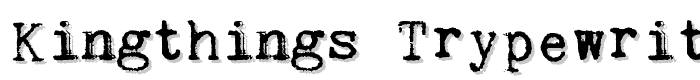 Kingthings Trypewriter font